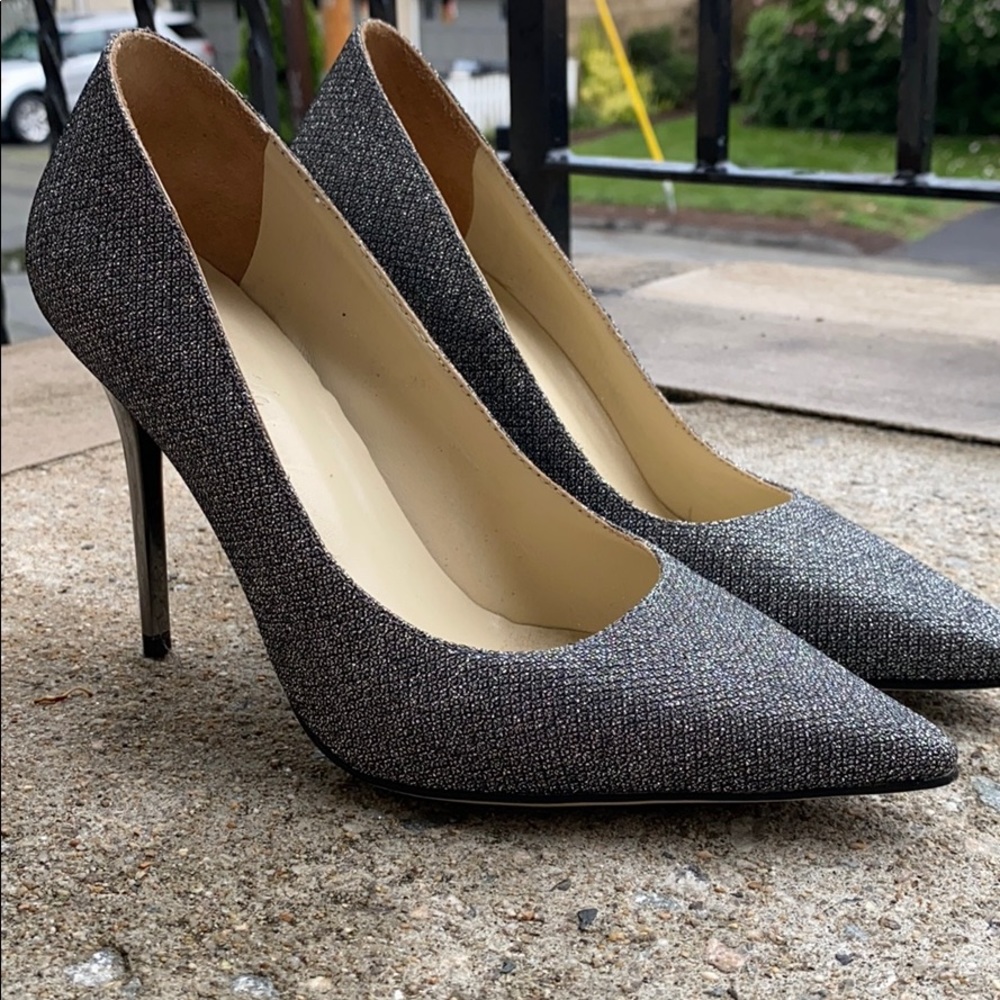 Silver bling heels